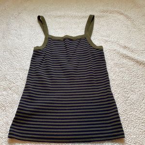 Ribbed striped tank top